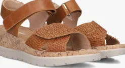 bruine hartjes sandalen met hak jazz