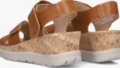 bruine hartjes sandalen met hak jazz