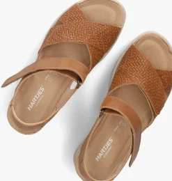 bruine hartjes sandalen met hak jazz