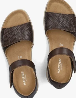 bruine hartjes sandalen pop