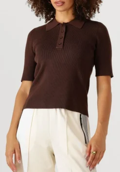 bruine haute l'amitié t-shirt piccolo ss polo rib knit