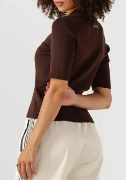 bruine haute l'amitié t-shirt piccolo ss polo rib knit