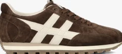 bruine hogan lage sneakers h671 allacciato