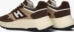 bruine hogan lage sneakers h669 allacciato h