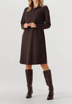 bruine japan tky midi jurk tamo