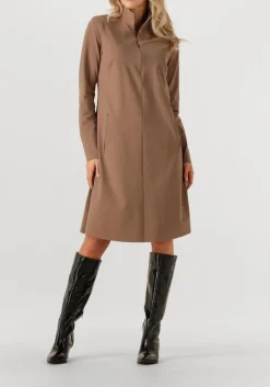 bruine japan tky midi jurk tamo