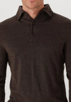 bruine leurink knit polo polo hidden button down