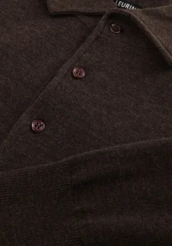 bruine leurink knit polo polo hidden button down