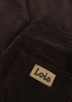 bruine lois jeans wijde broek palazzo