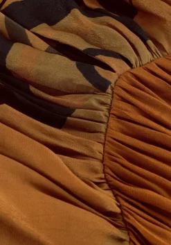 bruine mes demoiselles maxi jurk muse