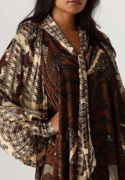 bruine mes demoiselles midi jurk abbey