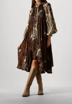 bruine mes demoiselles midi jurk abbey