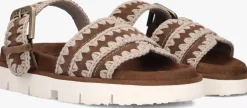 bruine mou slippers bio sandal buckle strap