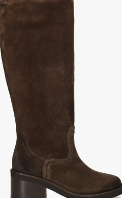 bruine nubikk hoge laarzen cassy boot
