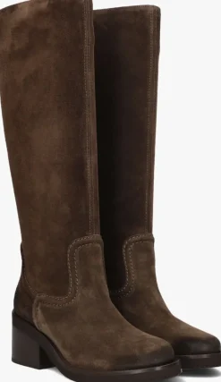 bruine nubikk hoge laarzen cassy boot