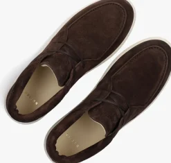 bruine nubikk lage sneakers jiro gio