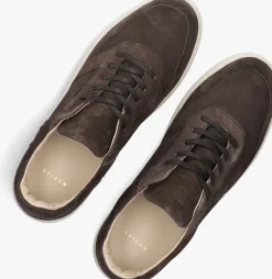 bruine nubikk lage sneakers jiro luca