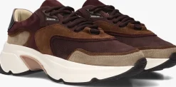 bruine nubikk lage sneakers ross noa