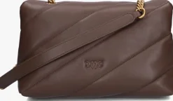 bruine pinko schoudertas love puff classic