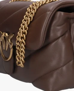 bruine pinko schoudertas love puff classic