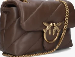 bruine pinko schoudertas love puff mini