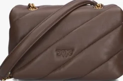bruine pinko schoudertas love puff mini