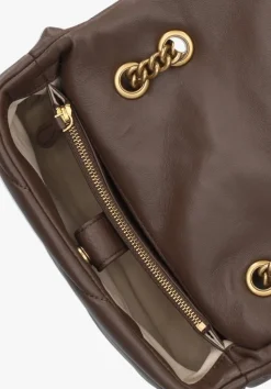 bruine pinko schoudertas love puff mini