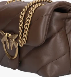 bruine pinko schoudertas love puff mini