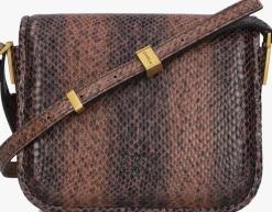 bruine pinko schoudertas love box bag fl mini pelle