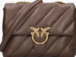 bruine pinko schoudertas love puff big