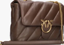 bruine pinko schoudertas love puff big