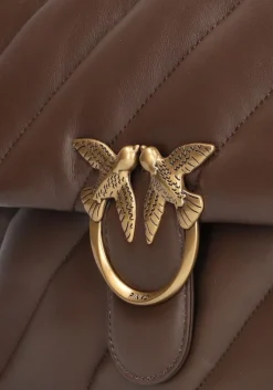 bruine pinko schoudertas love puff big