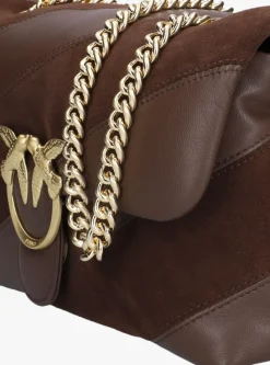 bruine pinko schoudertas love puff classic