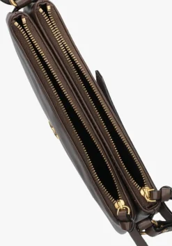 bruine pinko schoudertas double mini