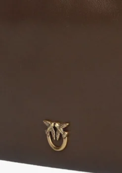 bruine pinko schoudertas double mini