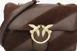 bruine pinko schoudertas love puff mini