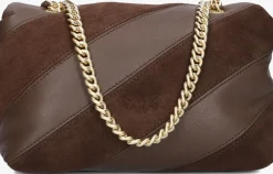 bruine pinko schoudertas love puff mini