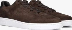 bruine polo ralph lauren lage sneakers polo court