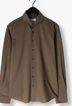 bruine profuomo klassiek overhemd shirt x-cutaway sf japanese knitted