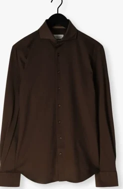 bruine profuomo klassiek overhemd shirt x-cutaway sf japanese knitted