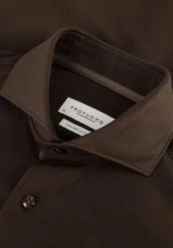 bruine profuomo klassiek overhemd shirt x-cutaway sf japanese knitted