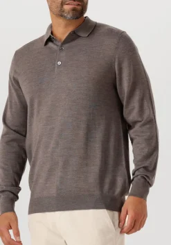 bruine profuomo polo polo ls merino