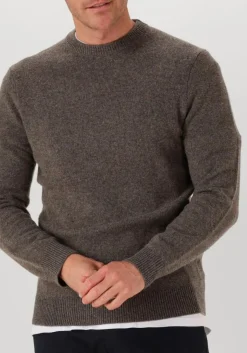 bruine profuomo trui pullover crew neck woolblend