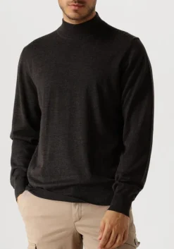 bruine profuomo trui pullover mock
