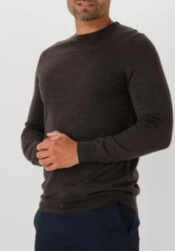 bruine profuomo trui pullover crew neck merino