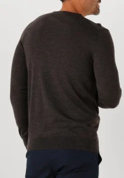 bruine profuomo trui pullover crew neck merino