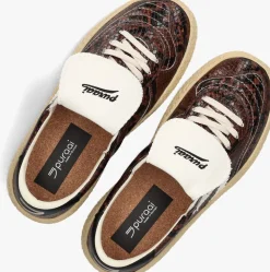 bruine puraai lage sneakers 4.05 polly tab