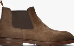 bruine santoni chelsea boots nub grain chelsea boot