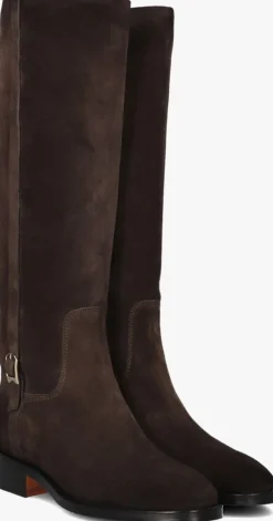 bruine santoni hoge laarzen sue gesp laars