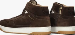 bruine santoni hoge sneakers sue hightop sneaker